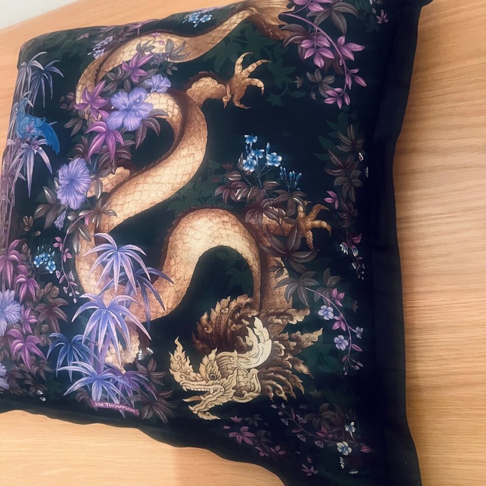 100% Silk Pillowcase (and PIllow) Designer Jim Thompson